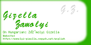 gizella zamolyi business card